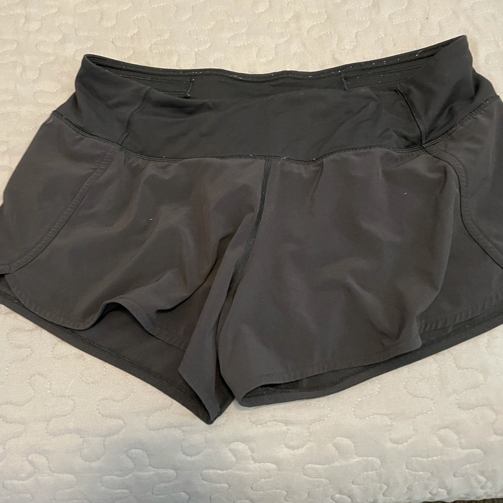 Black running shorts